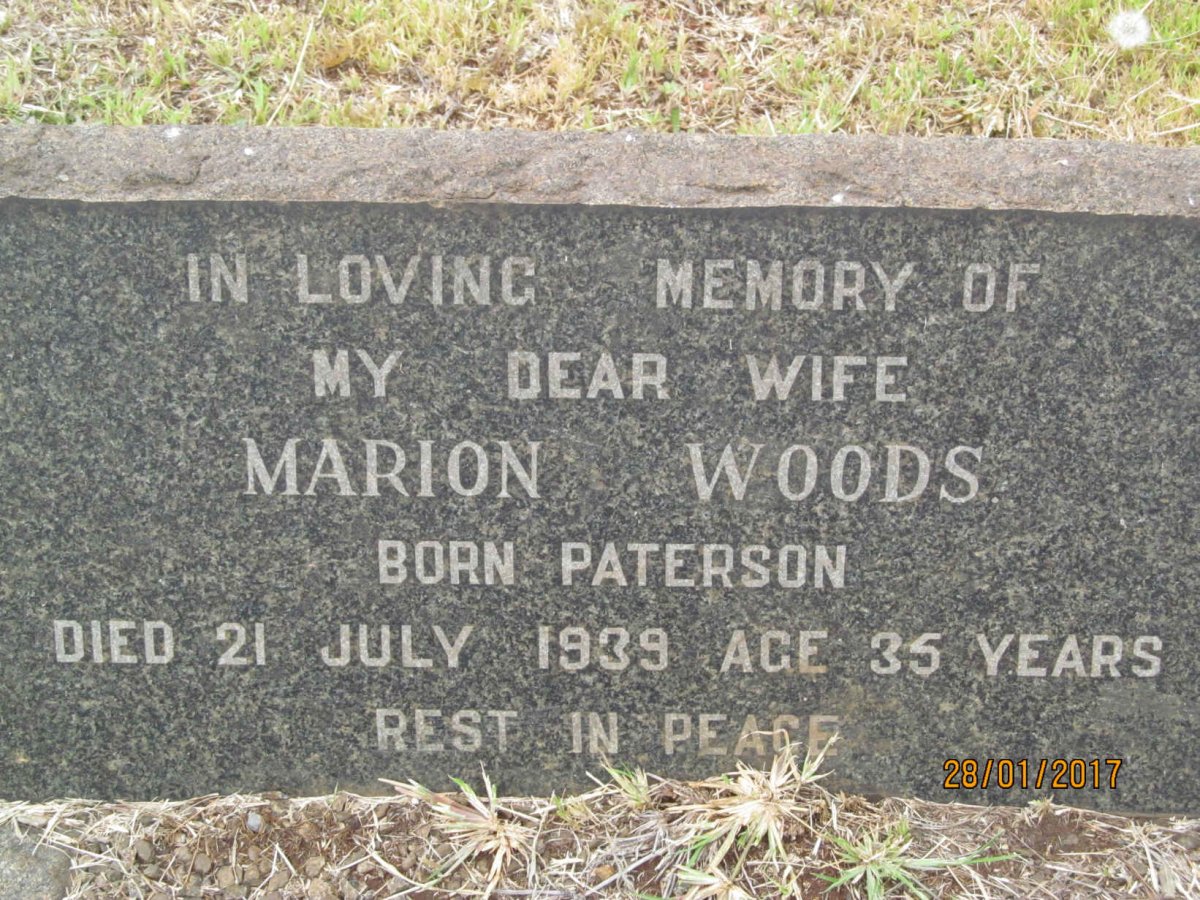 WOODS Marion nee PATERSON -1939