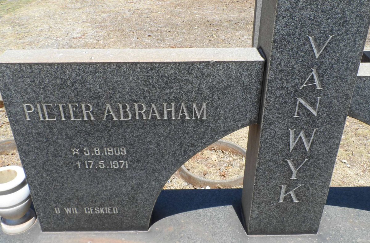 WYK Pieter Abraham, van 1909-1971