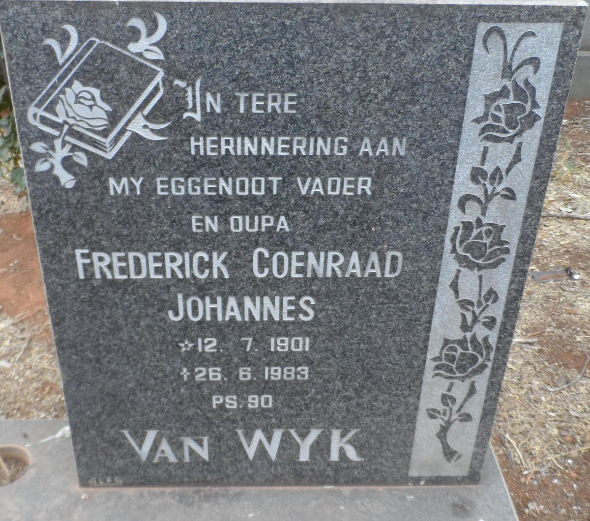 WYK Frederick Coenraad Johannes, van 1901-1983
