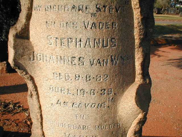 WYK Stephanus Johannes, van 1882-1939