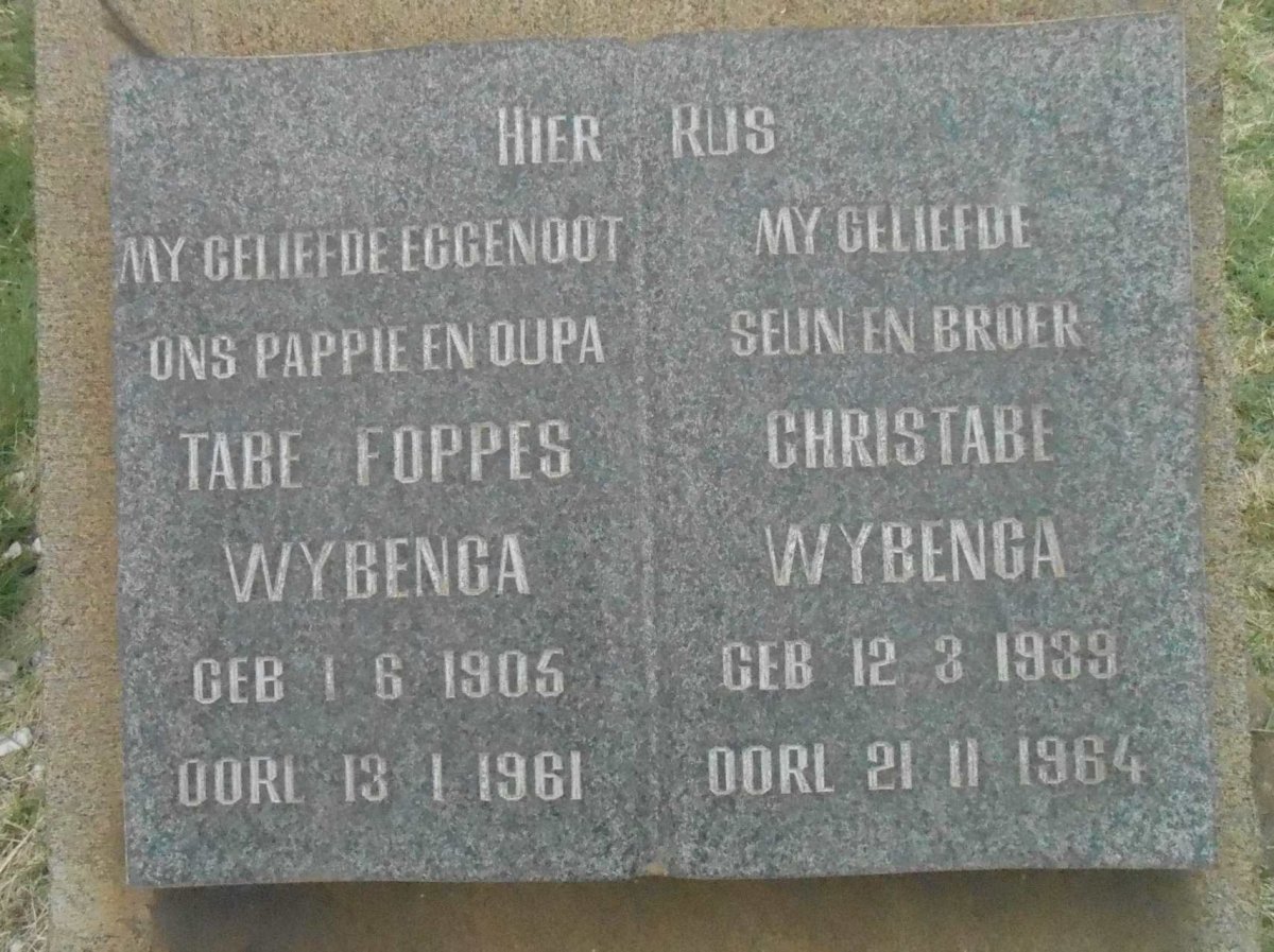 WYBENGA Tabe Foppes 1905-1961 :: WYBENGA Chris Tabe 1939-1964