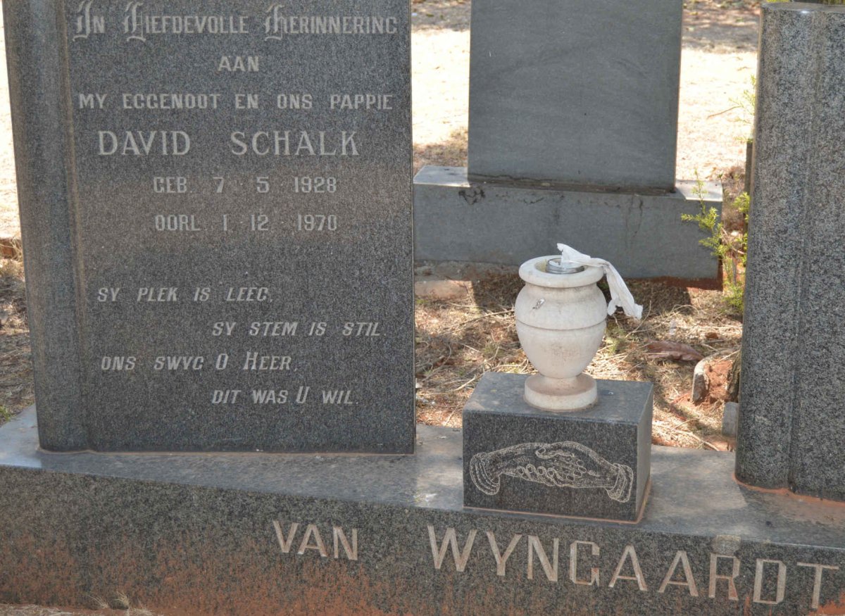 WYNGAARDT David Schalk, van 1928-1970