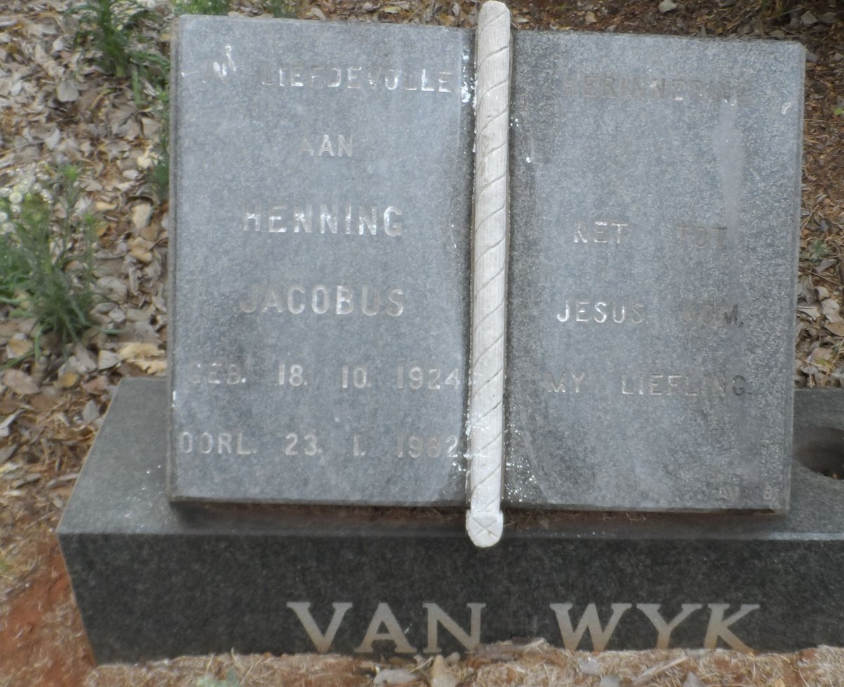 WYK Henning Jacobus, van 1924-1962