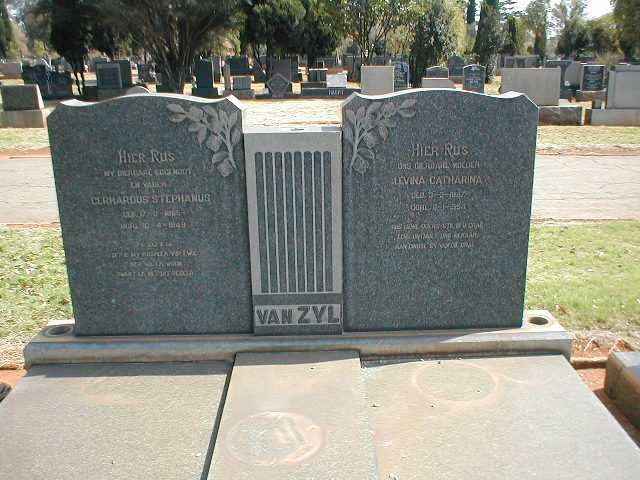 ZYL Gerhardus Stephanus, van 1885-1949 &amp; Levina Catharina 1887-1954