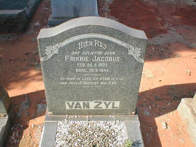 ZYL Frikkie Jacobus, van 1923-1945