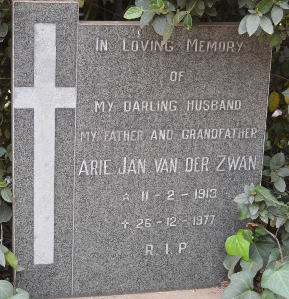 ZWAN Arie Jan, van der 1913-1977