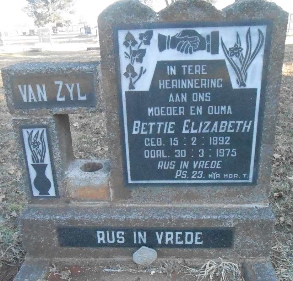 ZYL Bettie Elizabeth, van 1892-1975