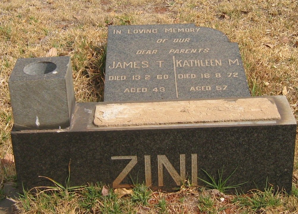 ZINI James T. -1960 &amp; Kathleen M. -1972