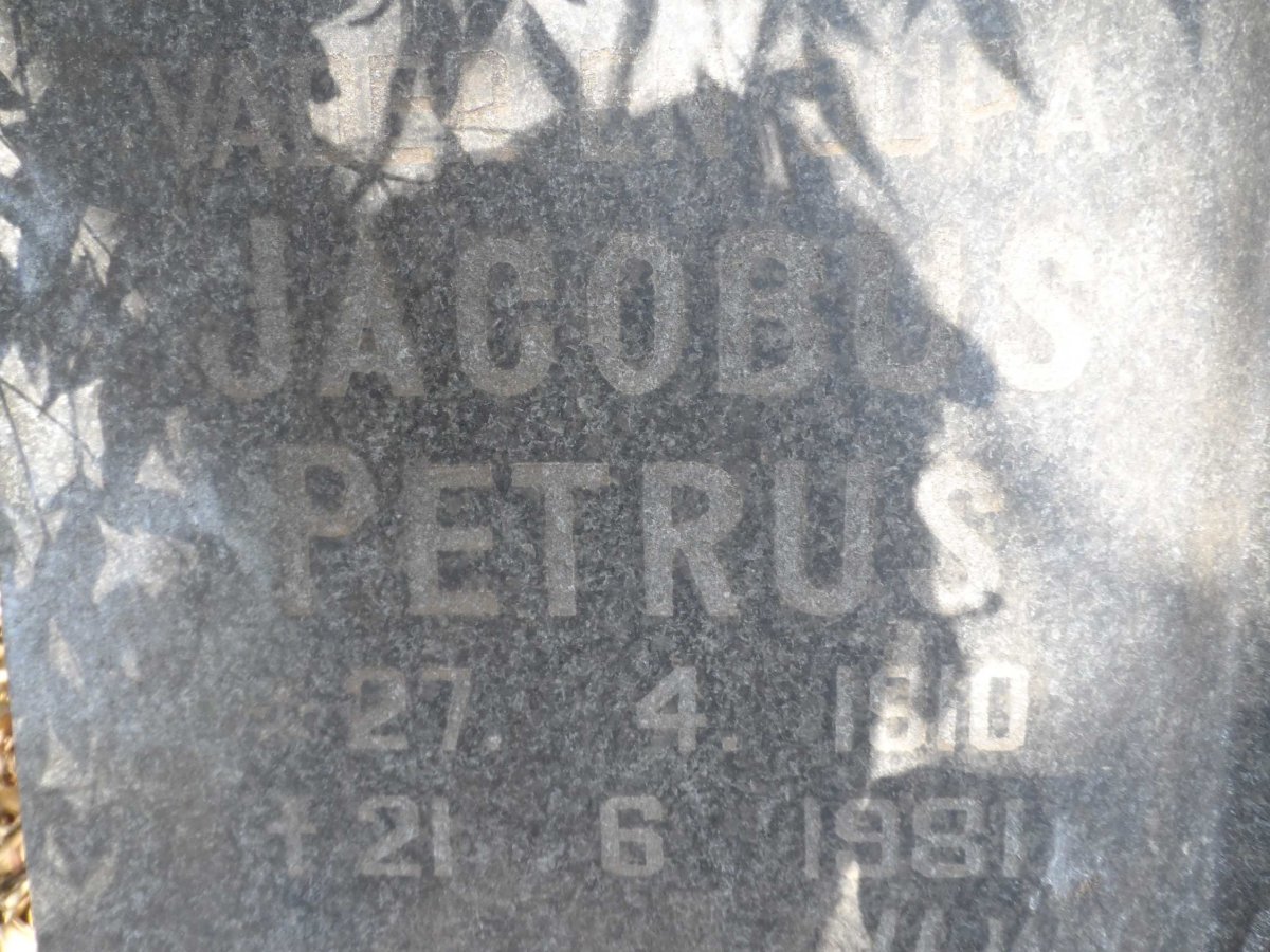 ZYL Jacobus Petrus, van 1910-1981