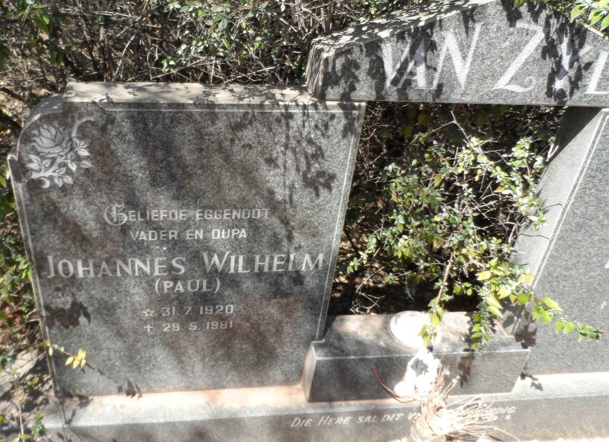 ZYL Johannes Wilhelm, van 1920-1981