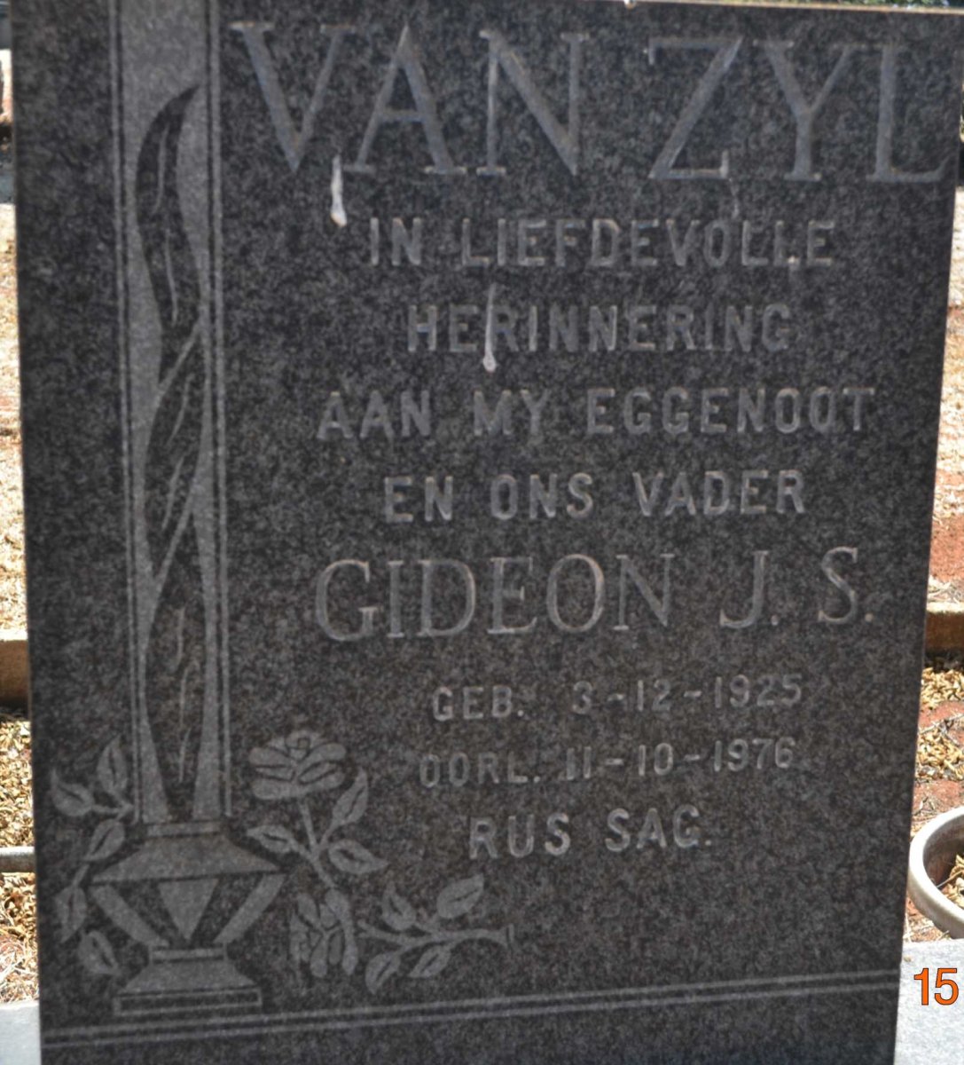 ZYL Gideon J.S., van 1925-1976