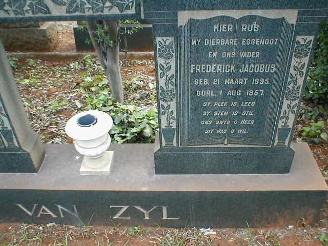ZYL Frederick Jacobus, van 1895-1957