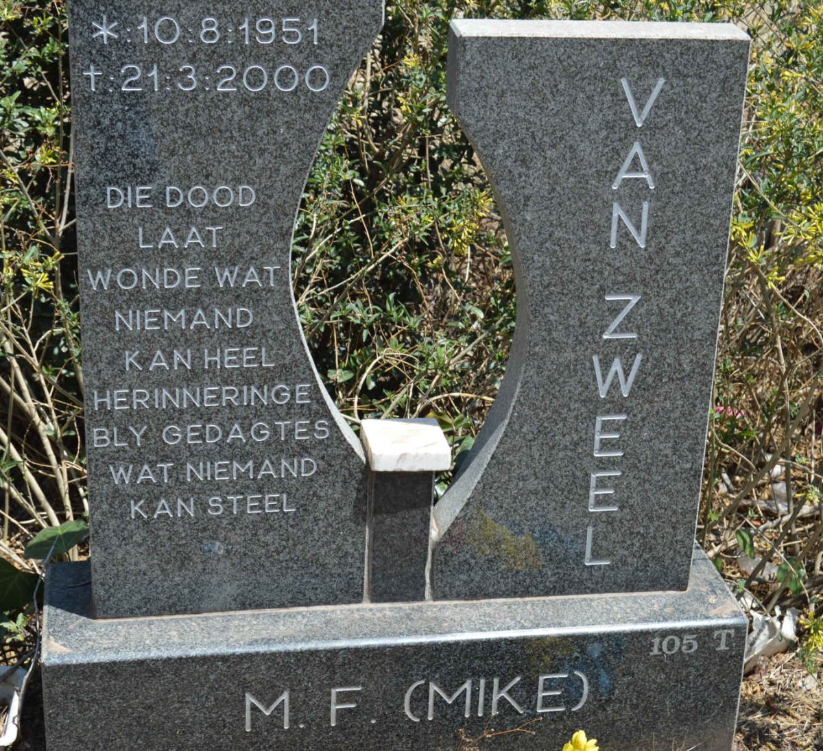 ZWEEL M.F., van 1951-2000