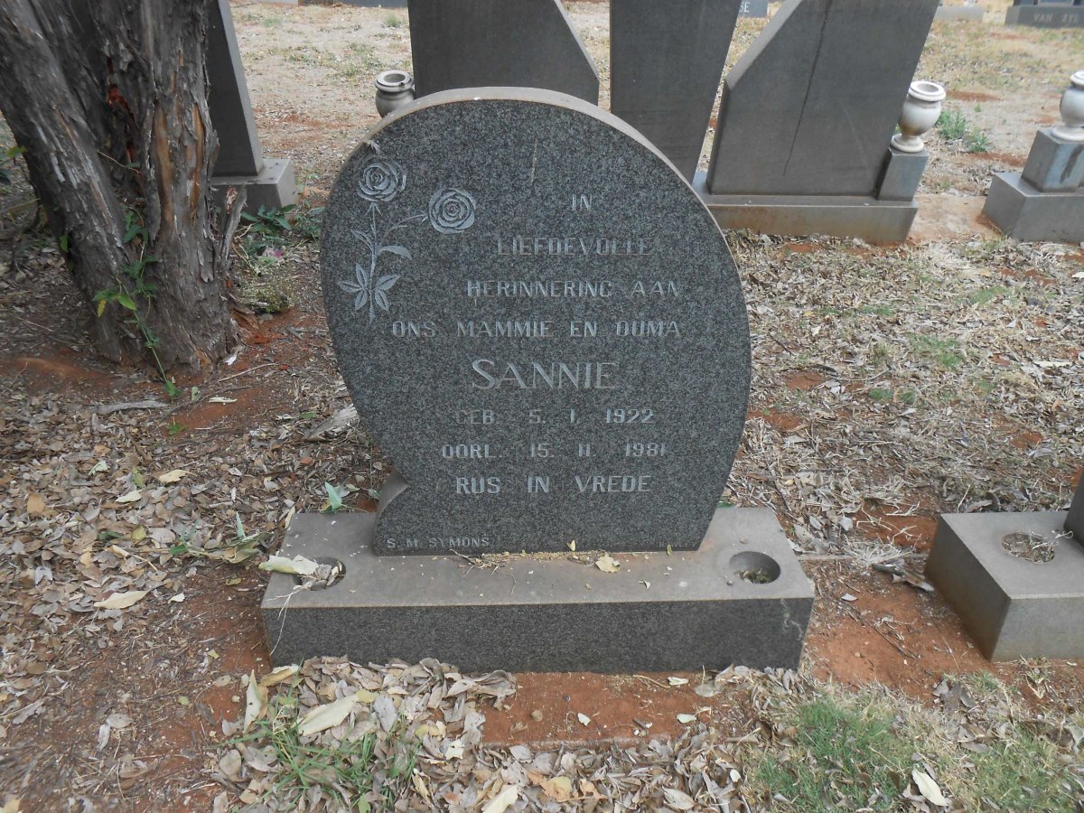 ? Sannie 1922-1981