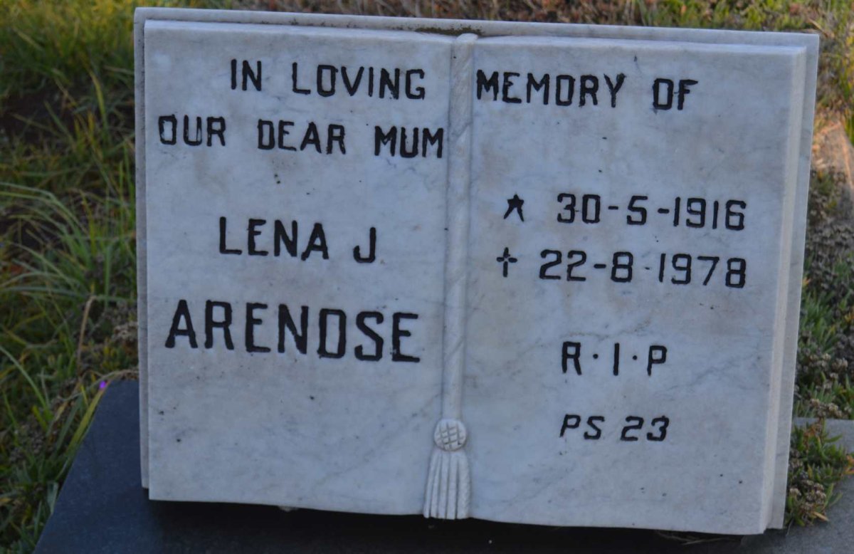 ARENDSE Lena J. 1916-1978