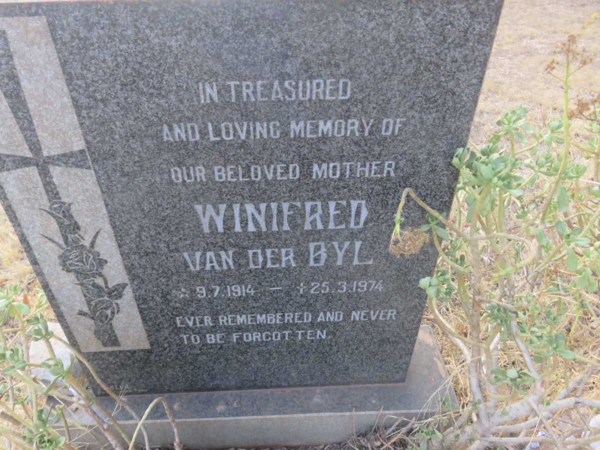 BYL Winifred, van der 1914-1974