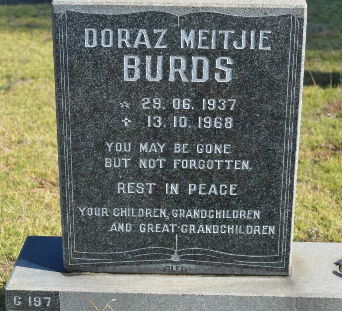 BURDS Doraz Meitjie 1937-1968