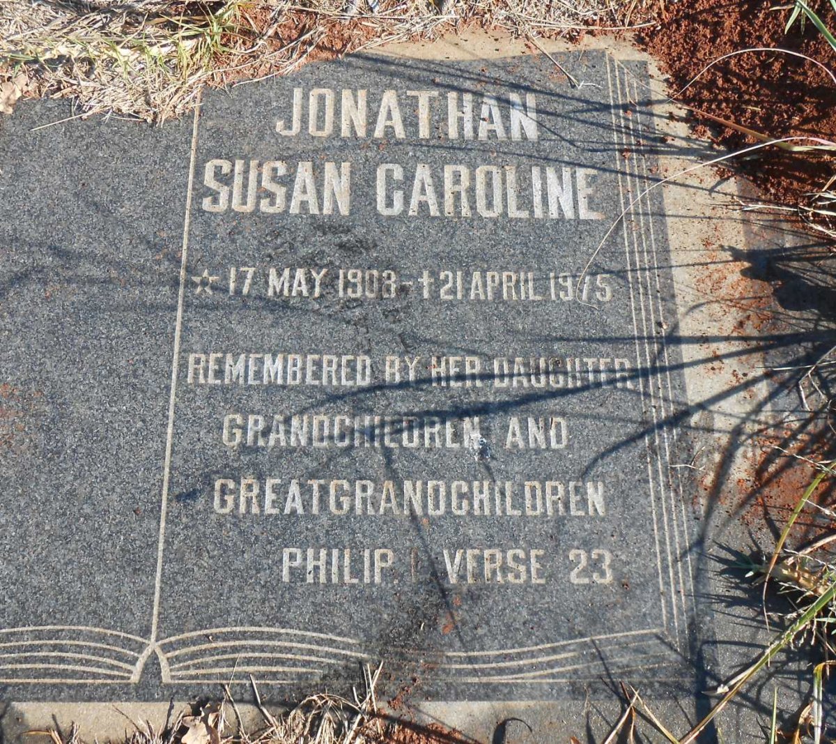 JONATHAN Susan Caroline 1908-1975