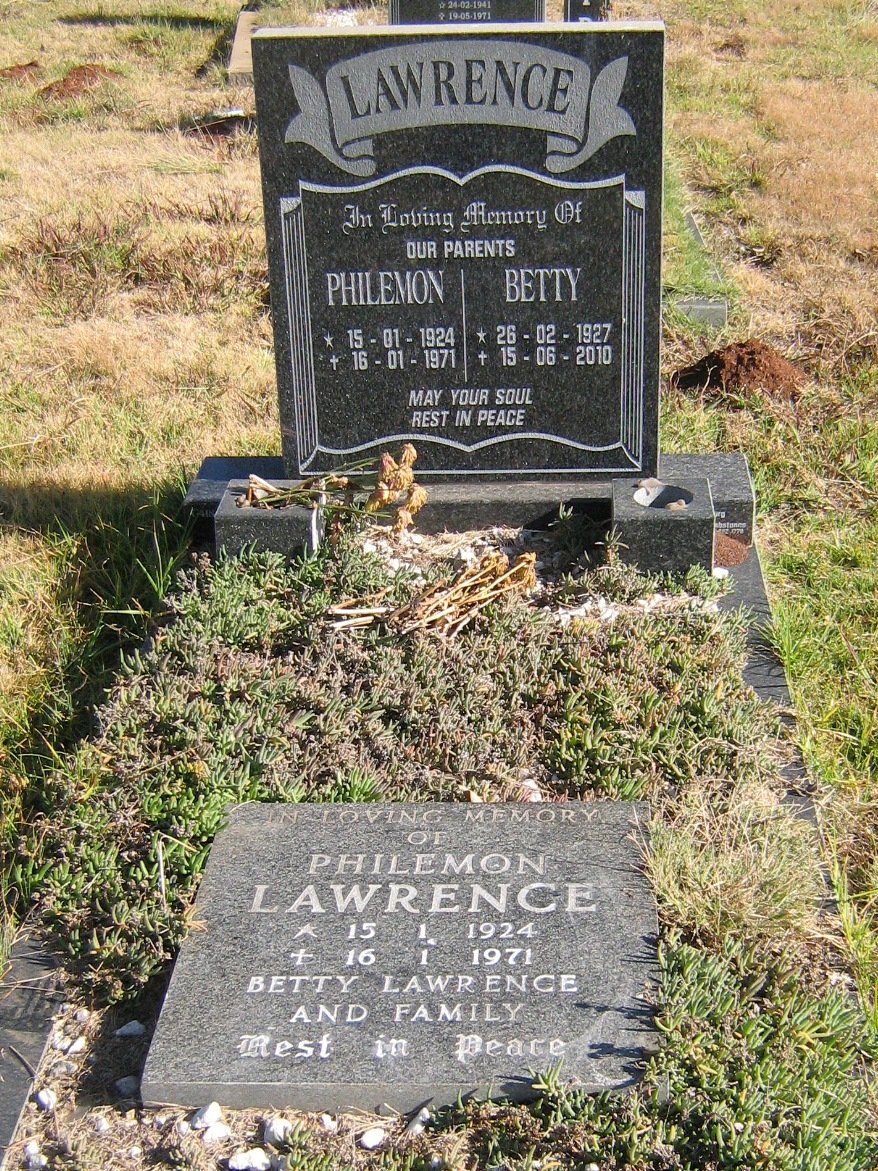 LAWRENCE Philemon 1924-1971 &amp; Betty 1927-2010 :: LAWRENCE Philemon 1924-1971