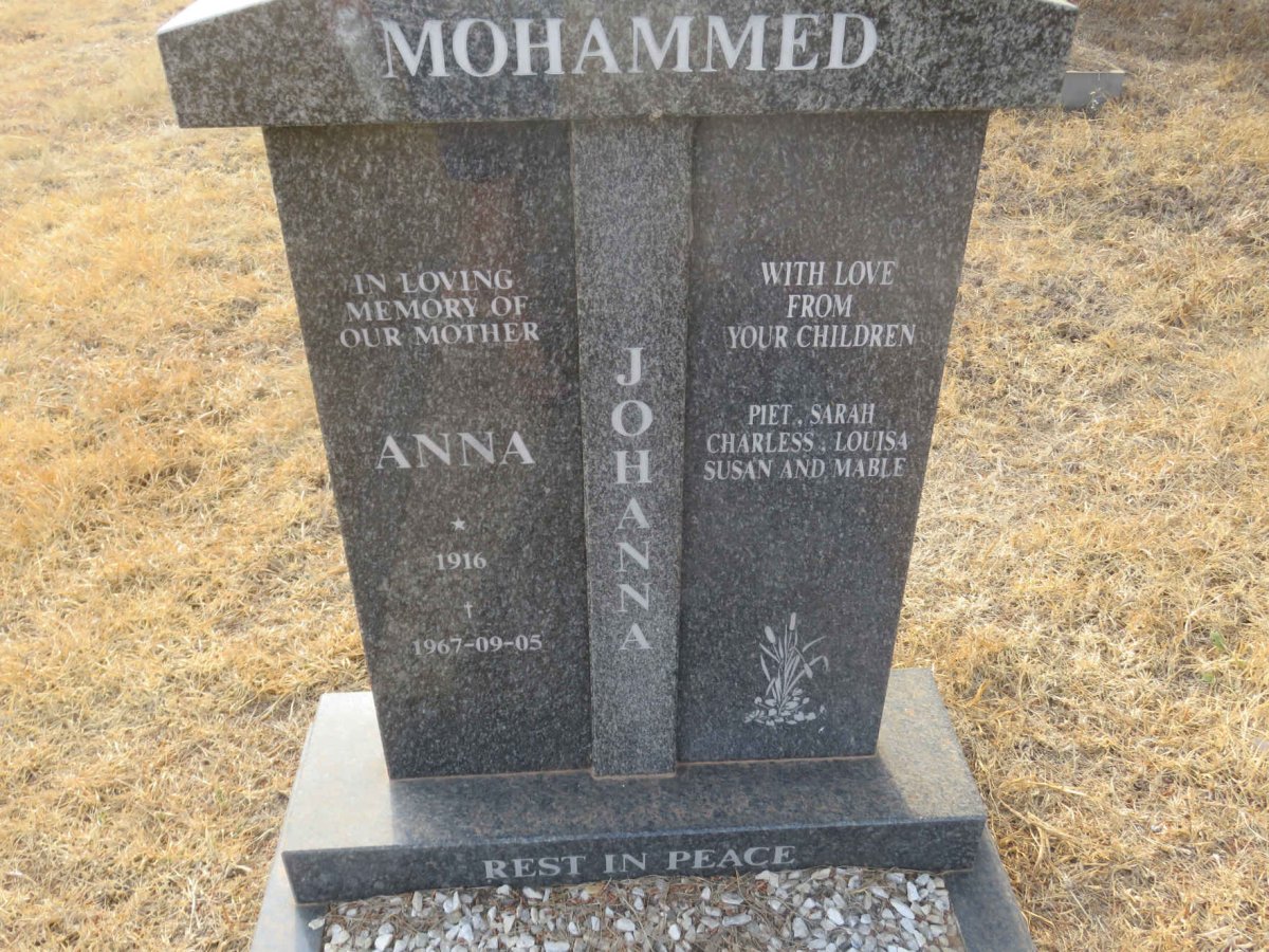 MOHAMMED Anna Johanna 1916-1967