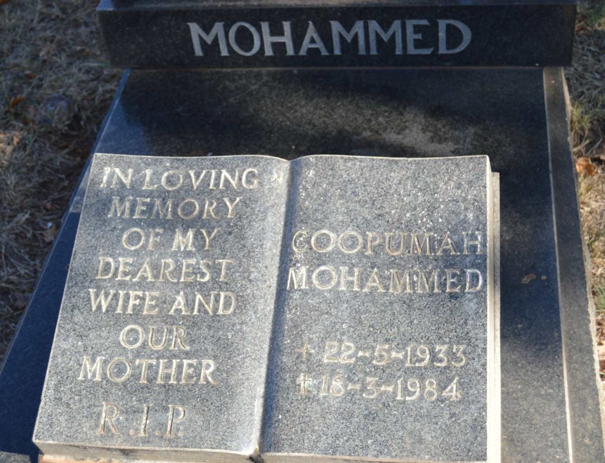 MOHAMMED Coopumah 1933-1984