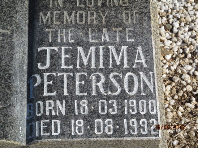 PETERSEN William 1893-1972 &amp; Jemima 1900-1992