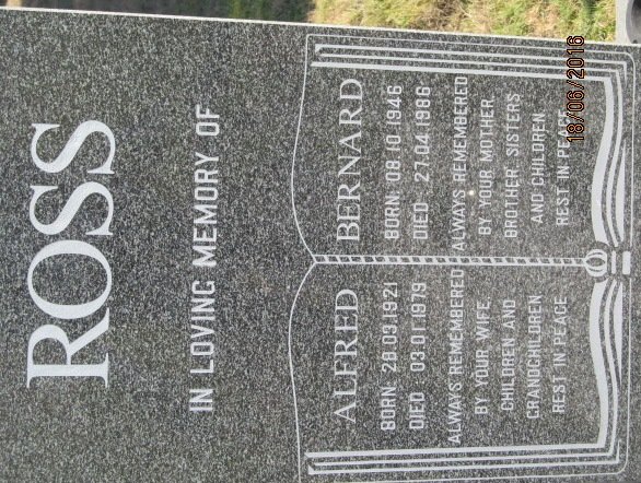 ROSS Alfred 1921-1979 :: ROSS Bernard 1946-1986