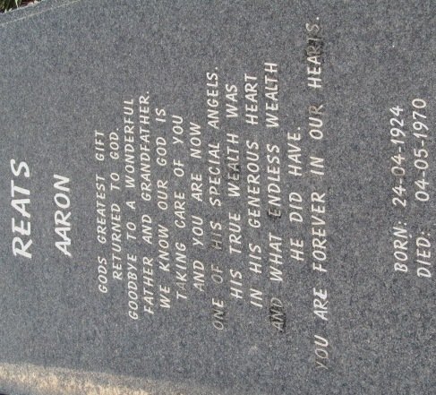 REATS Aaron 1924-1970