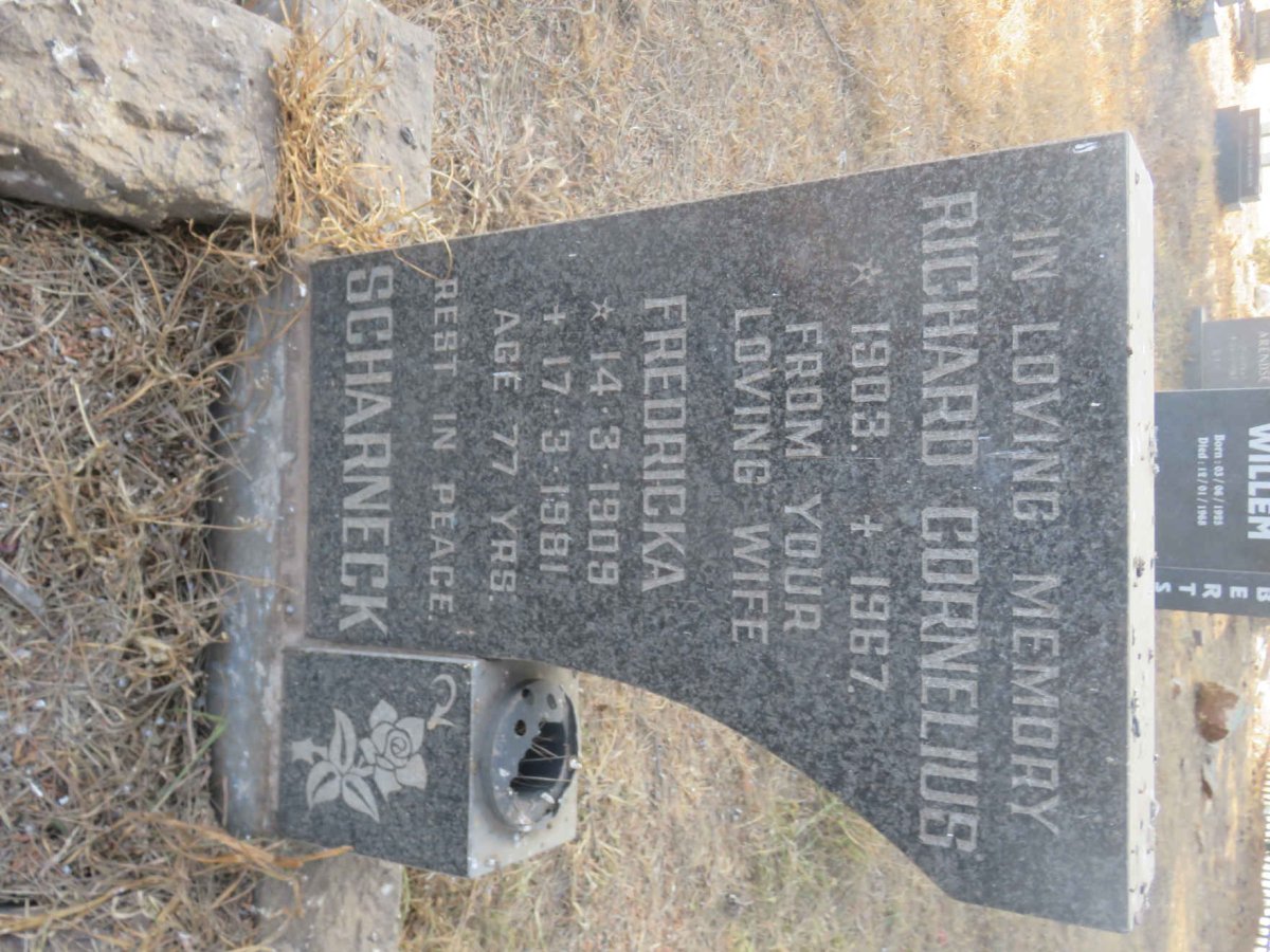 SCHARNECK Richard Cornelius 1903-1967 &amp; Fredricka 1909-1981