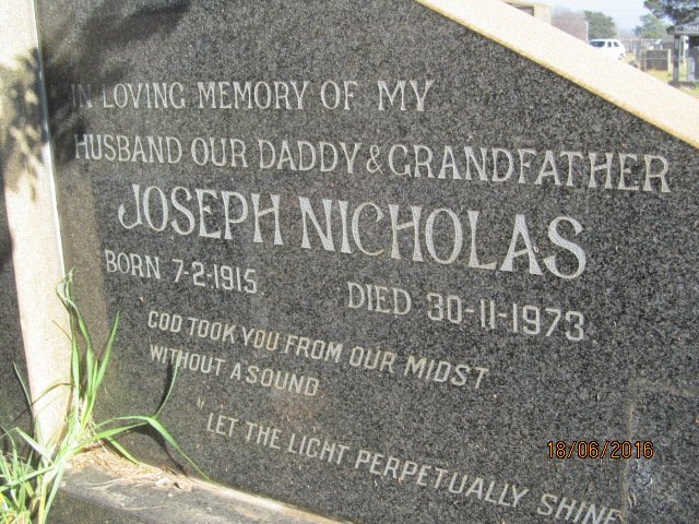 SIMONS Joseph Nicholas 1915-1973 &amp; Dorothy Constance 1921-2015