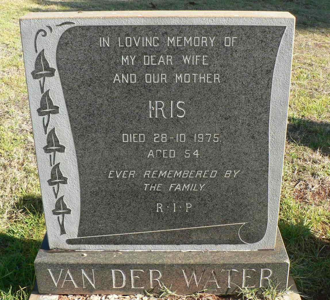WATER Iris, van der -1975 :: VAN DER WATER Vernan Patrick 1947-1996