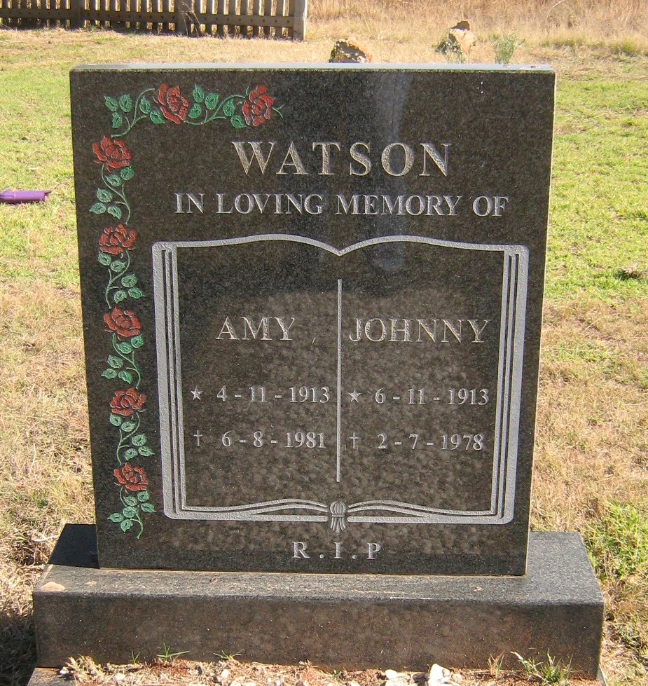 WATSON Johnny 1913-1978 &amp; Amy 1913-1981