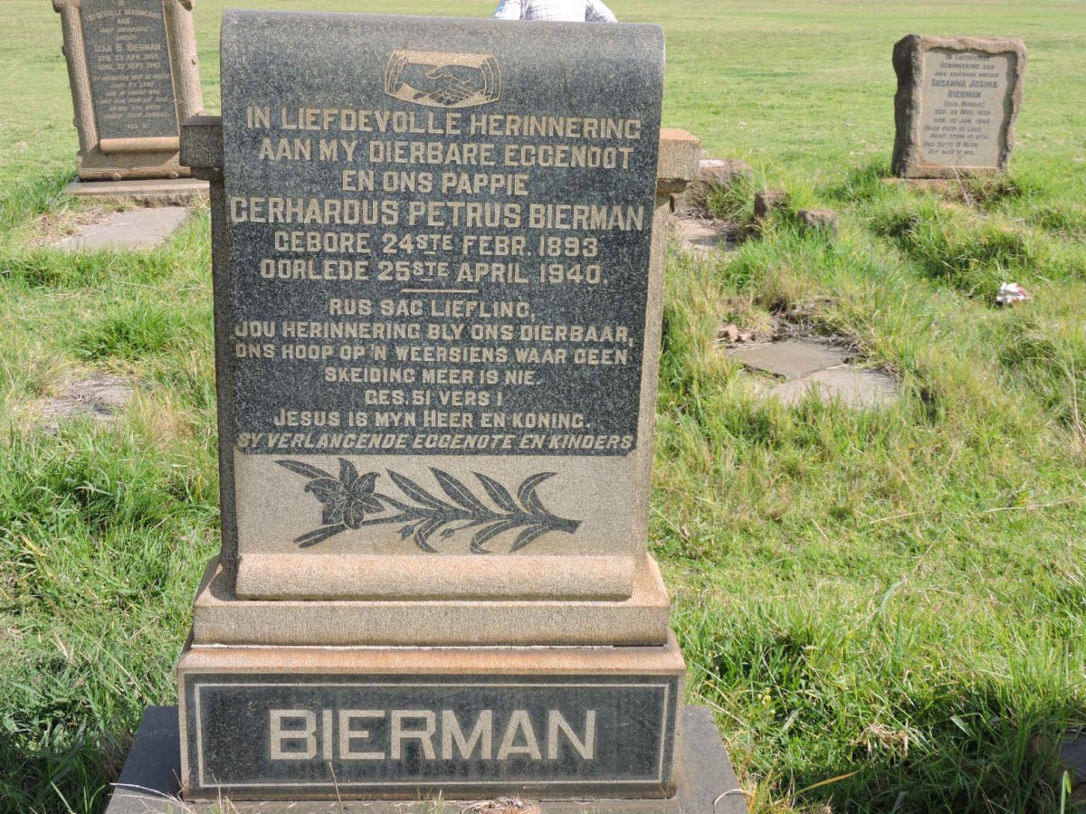 BIERMAN Gerhardus Petrus 1893-1940