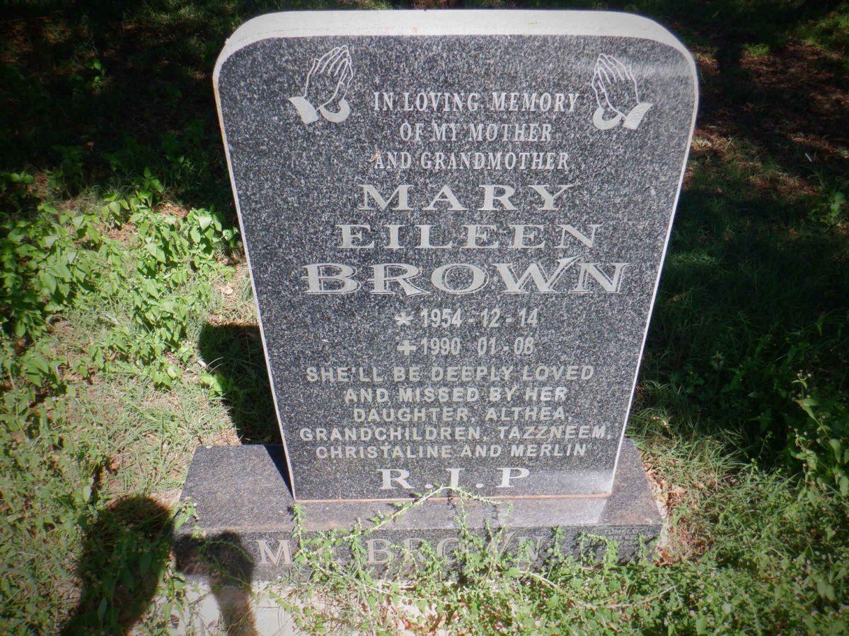 BROWN Mary Eileen 1954-1990