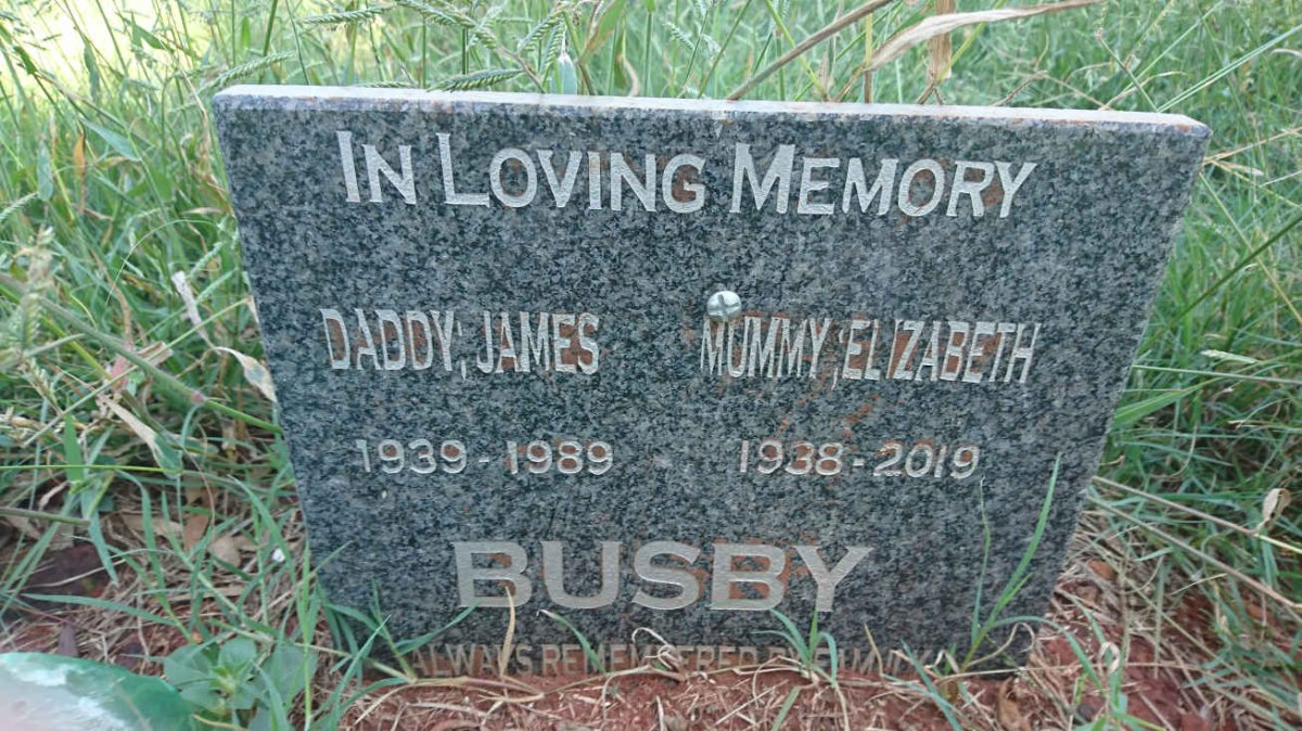 BUSBY James 1939-1989 &amp; Elizabeth 1938-2019