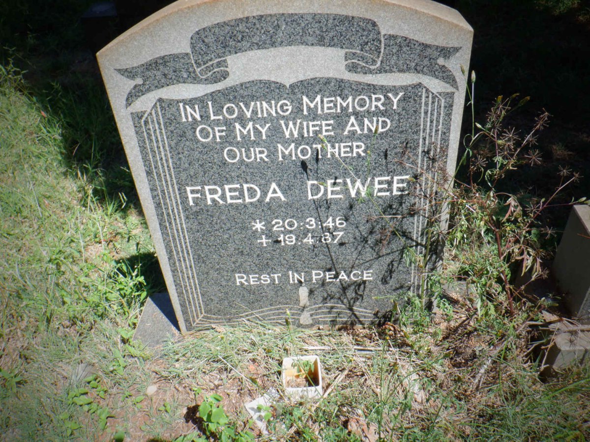 DEWEE Freda 1946-1987