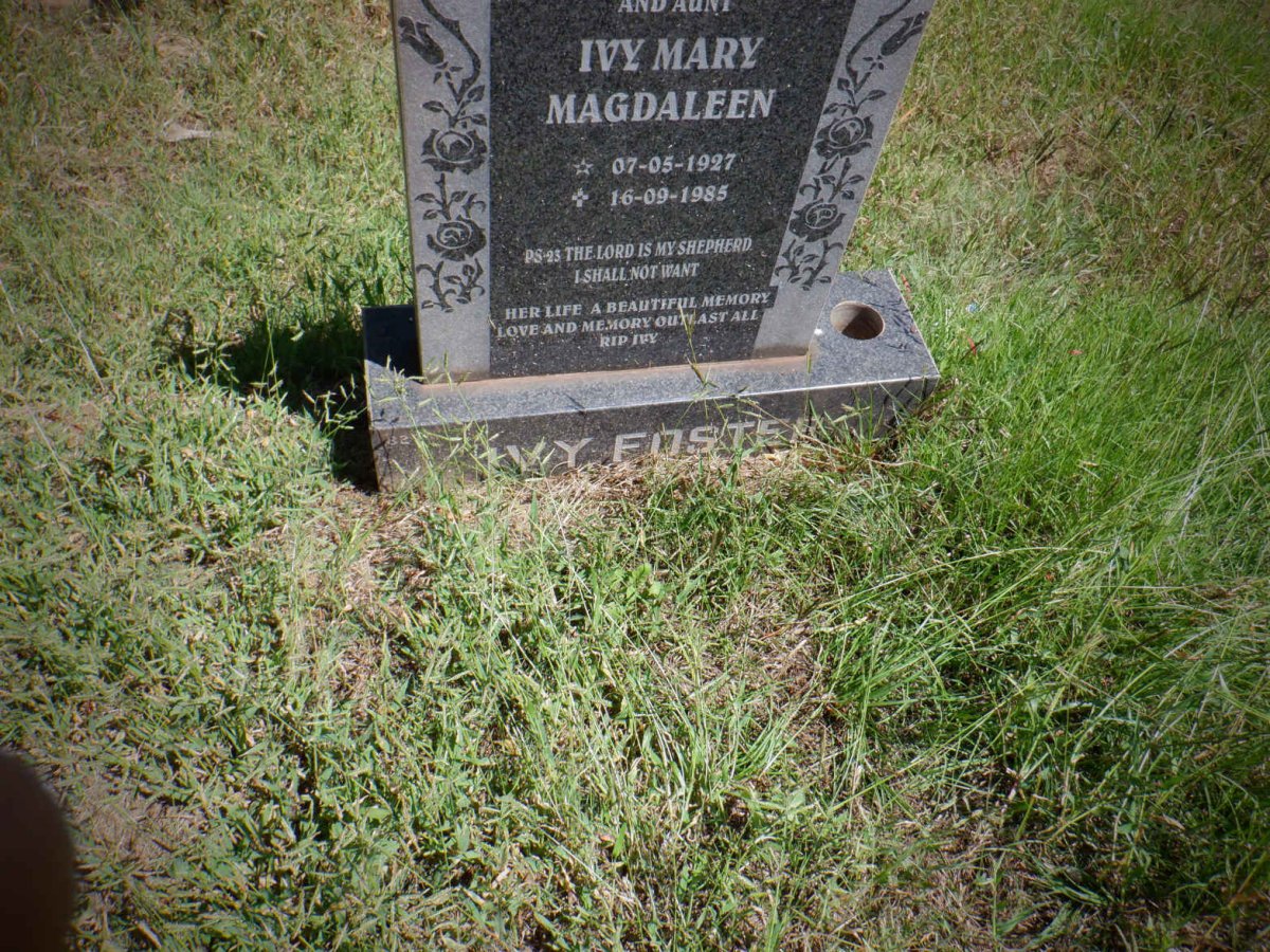 FOSTER Ivy Mary Magdaleen 1927-1985