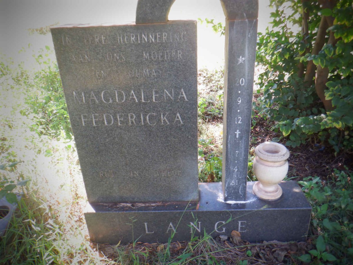 LANGE Magdalena Federicka 1912-1981