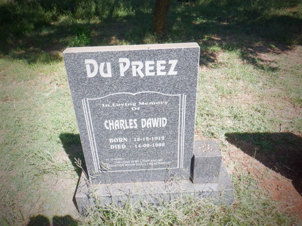 PREEZ Charles Dawid, du 1912-1988