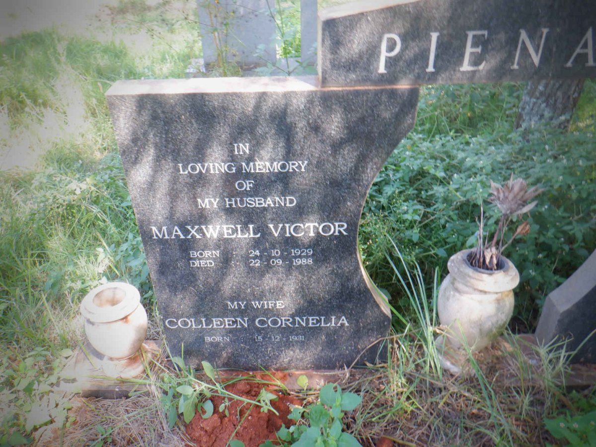PIENAAR Maxwell Victor 1929-1988 &amp; Coleen Cornelia 1931- :: PIENAAR Grant Anton 1962-1981 :: BORMAN Lena 1907-1989