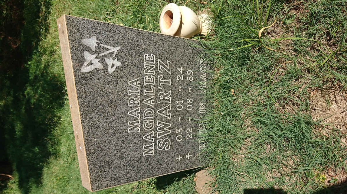 SWARTZ Maria Magdalene 1924-1989