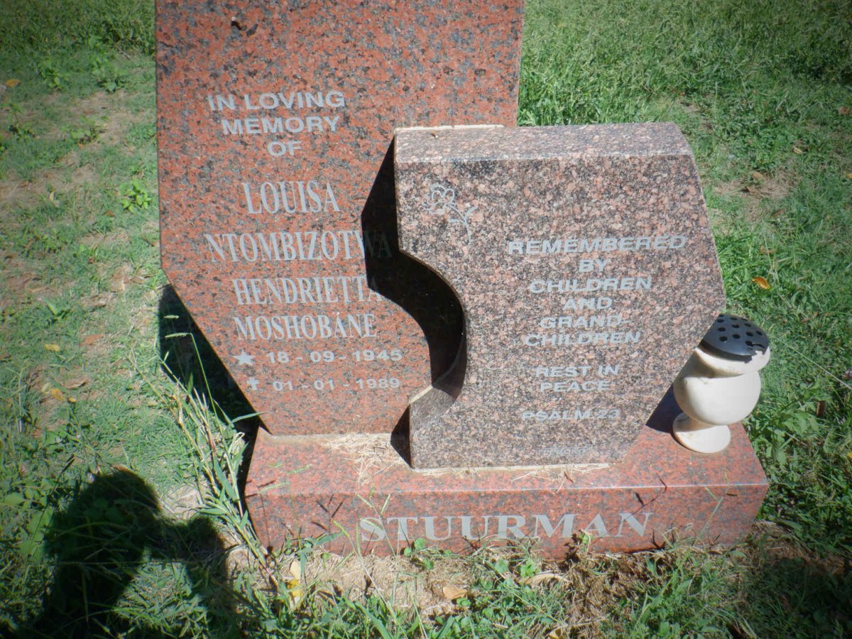 STUURMAN Louisa Ntombizotwa Hendrietta Moshobane 1945-1989
