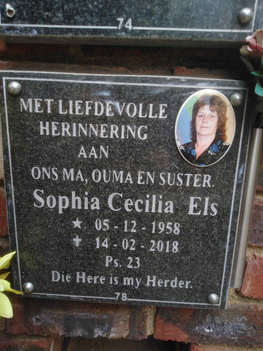 ELS Sophia Cecilia 1958-2018