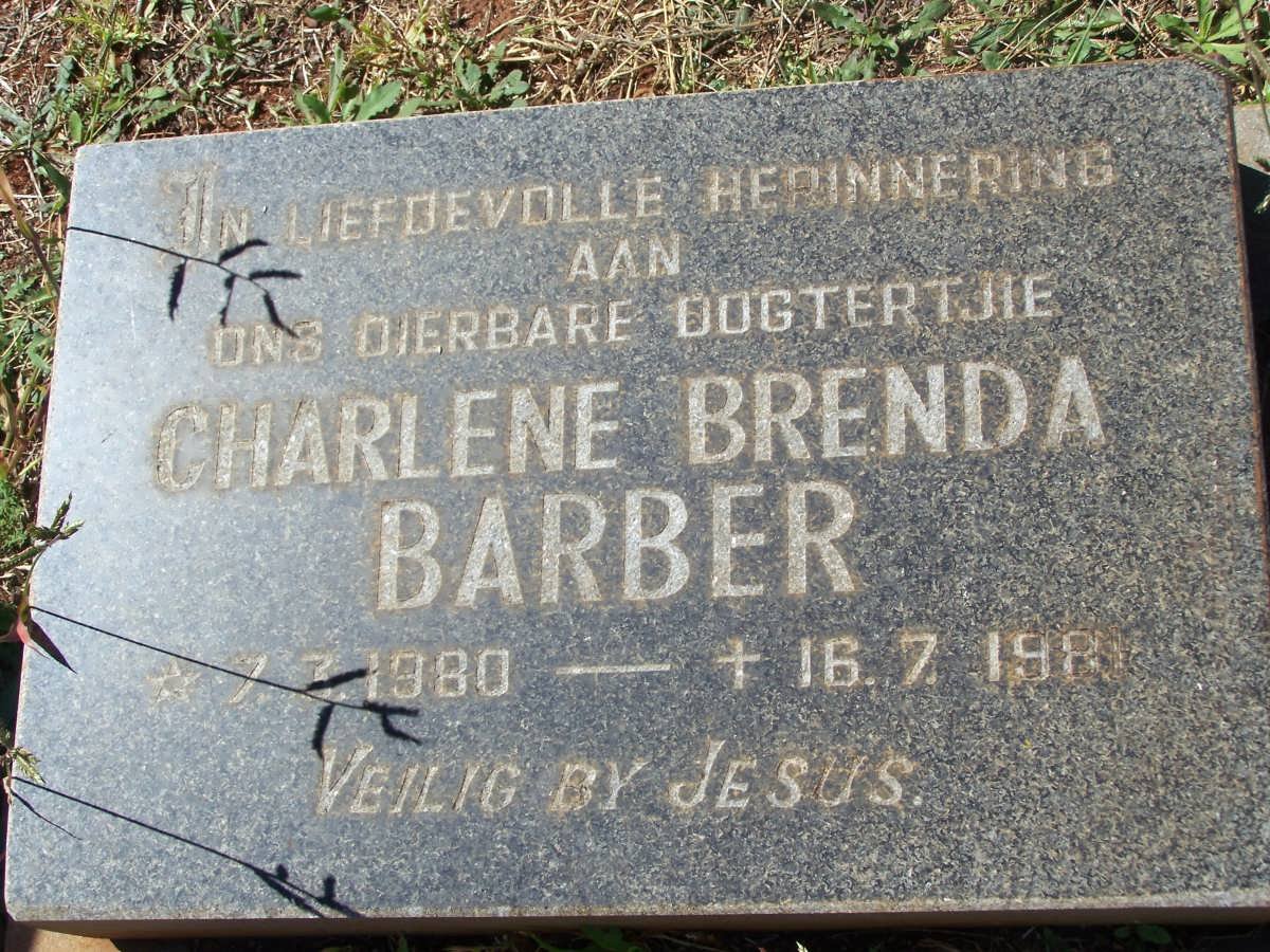 BARBER Charlene Brenda 1980-1981