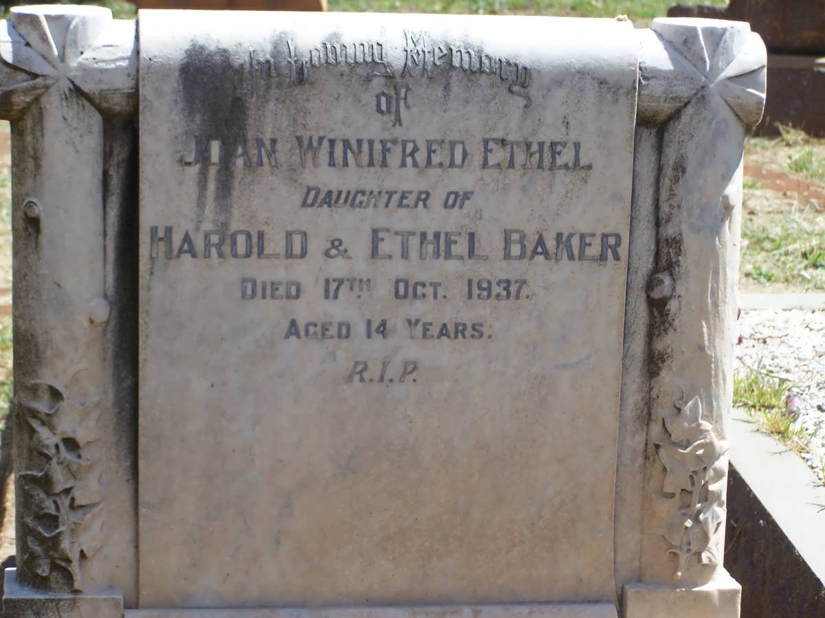 BAKER Joan Winifred Ethel -1937