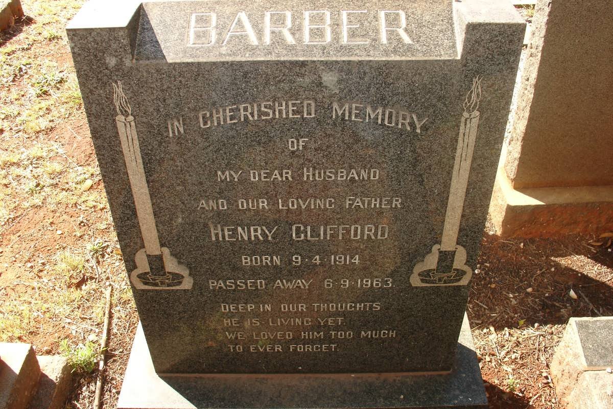 BARBER Henry Clifford 1914-1963