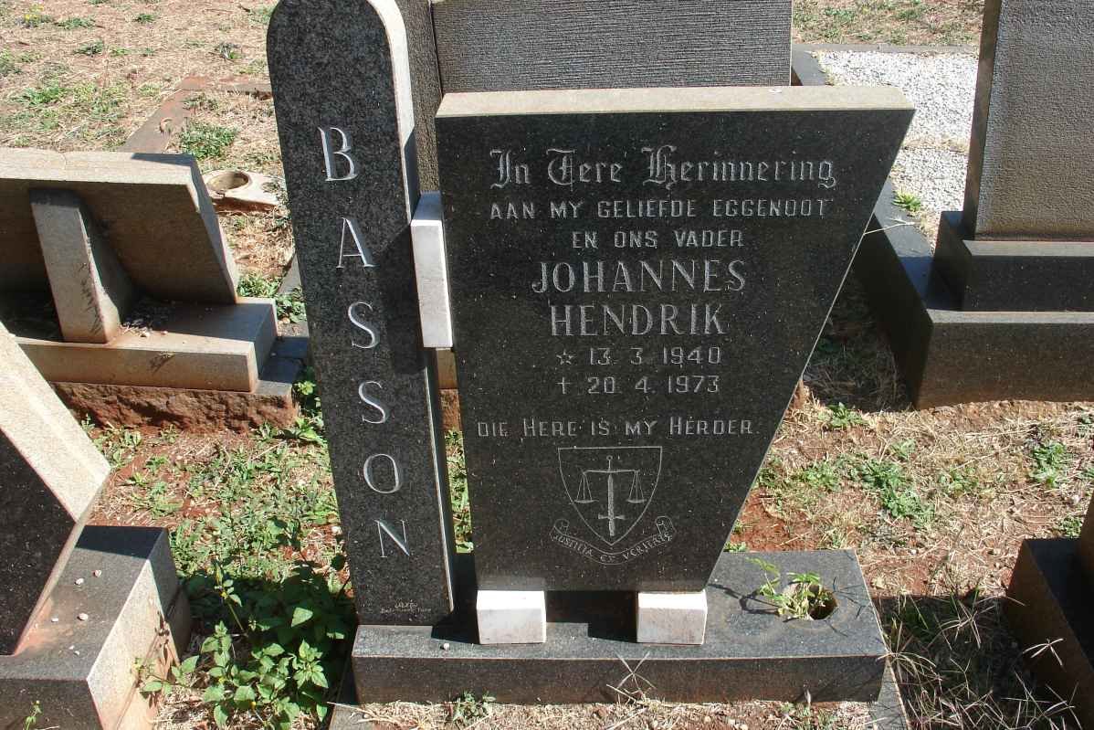 BASSON Johannes Hendrik 1940-1973