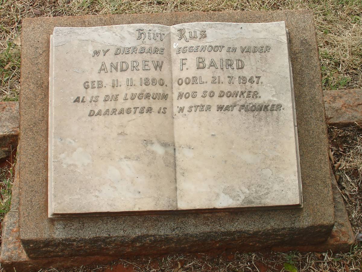 BAIRD Andrew F. 1890-1947