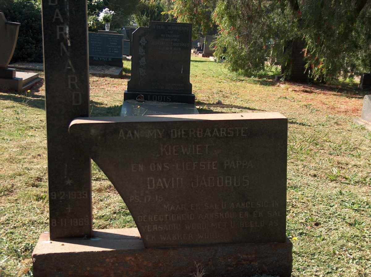 BARNARD David Jacobus 1939-1969
