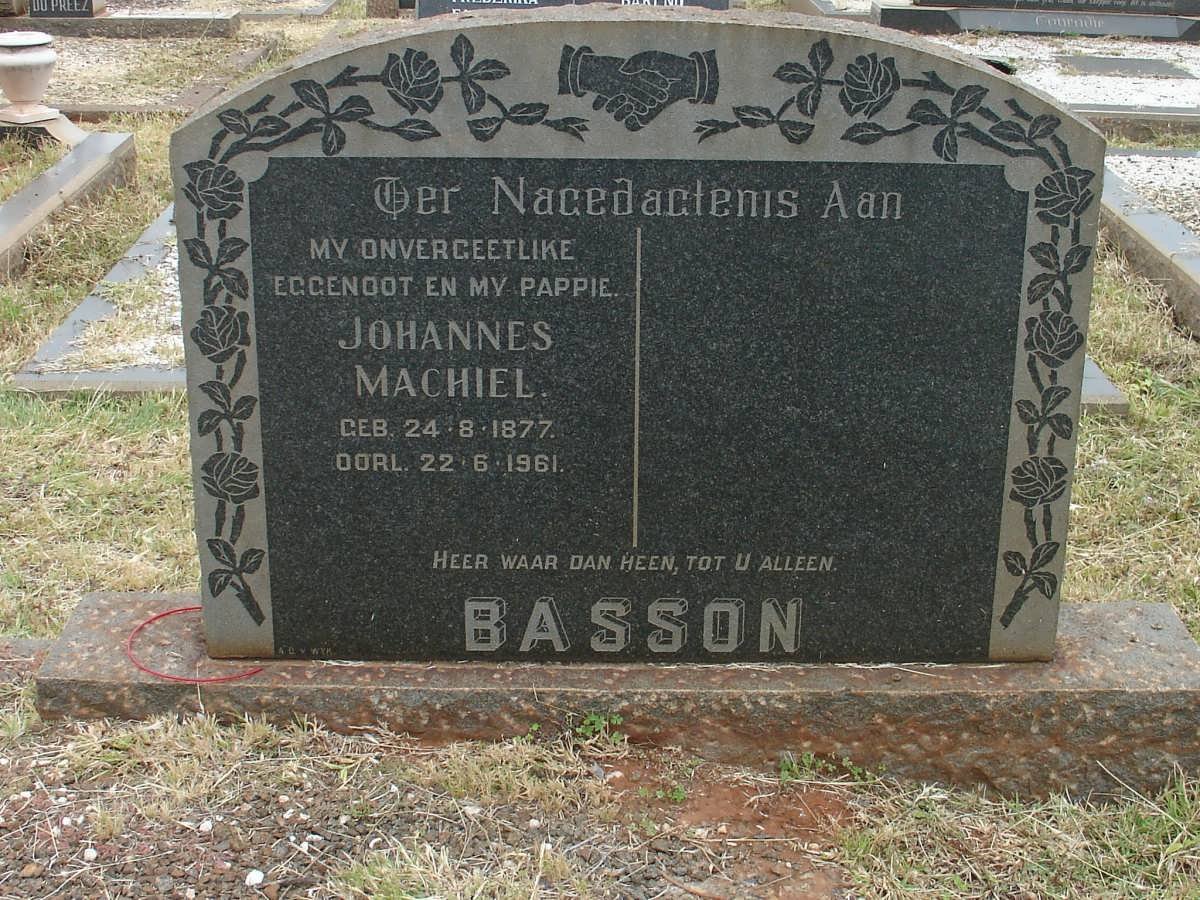 BASSON Johannes Machiel 1877-1961